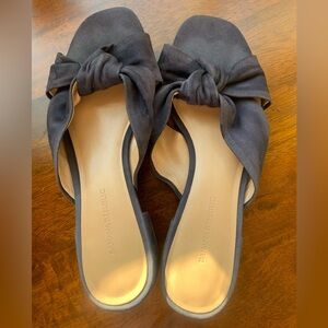 Suede open sandal